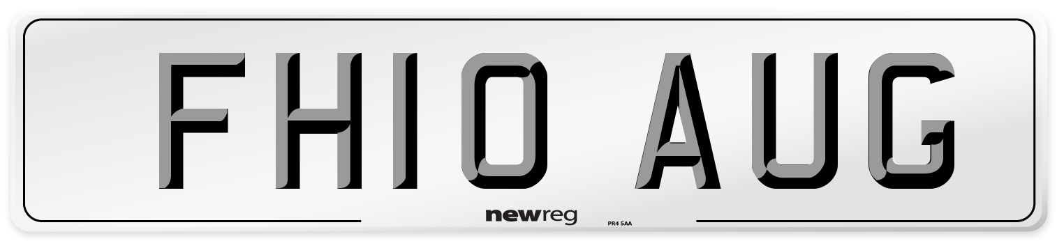 FH10 AUG Number Plate from New Reg
